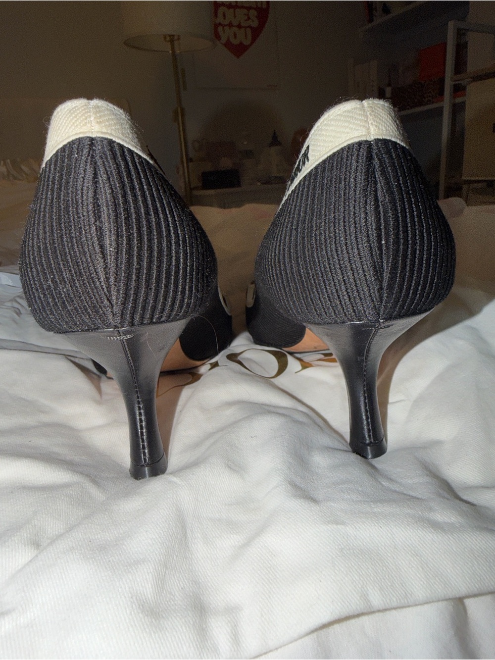 Dior J'Adior Knit Fabric Kitten Heel Pump Size 39 - Picture 6 of 8